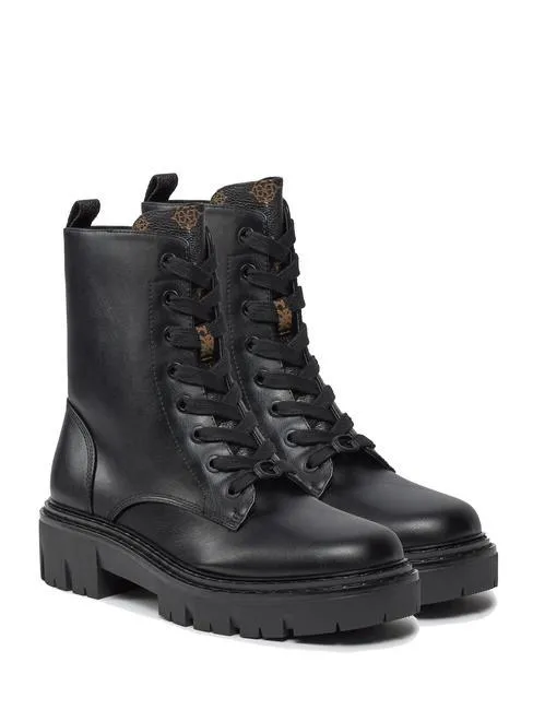 Guess Jefei Bottines Amphibiennes Noir Marron - Achetez À Prix Outlet!