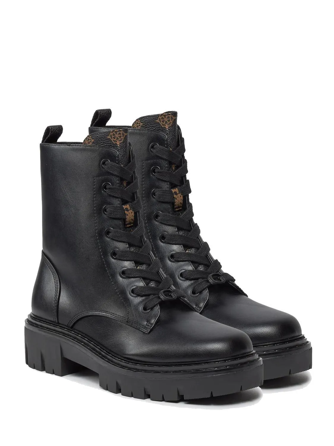 Guess Jefei Bottines Amphibiennes Noir Marron - Achetez À Prix Outlet!