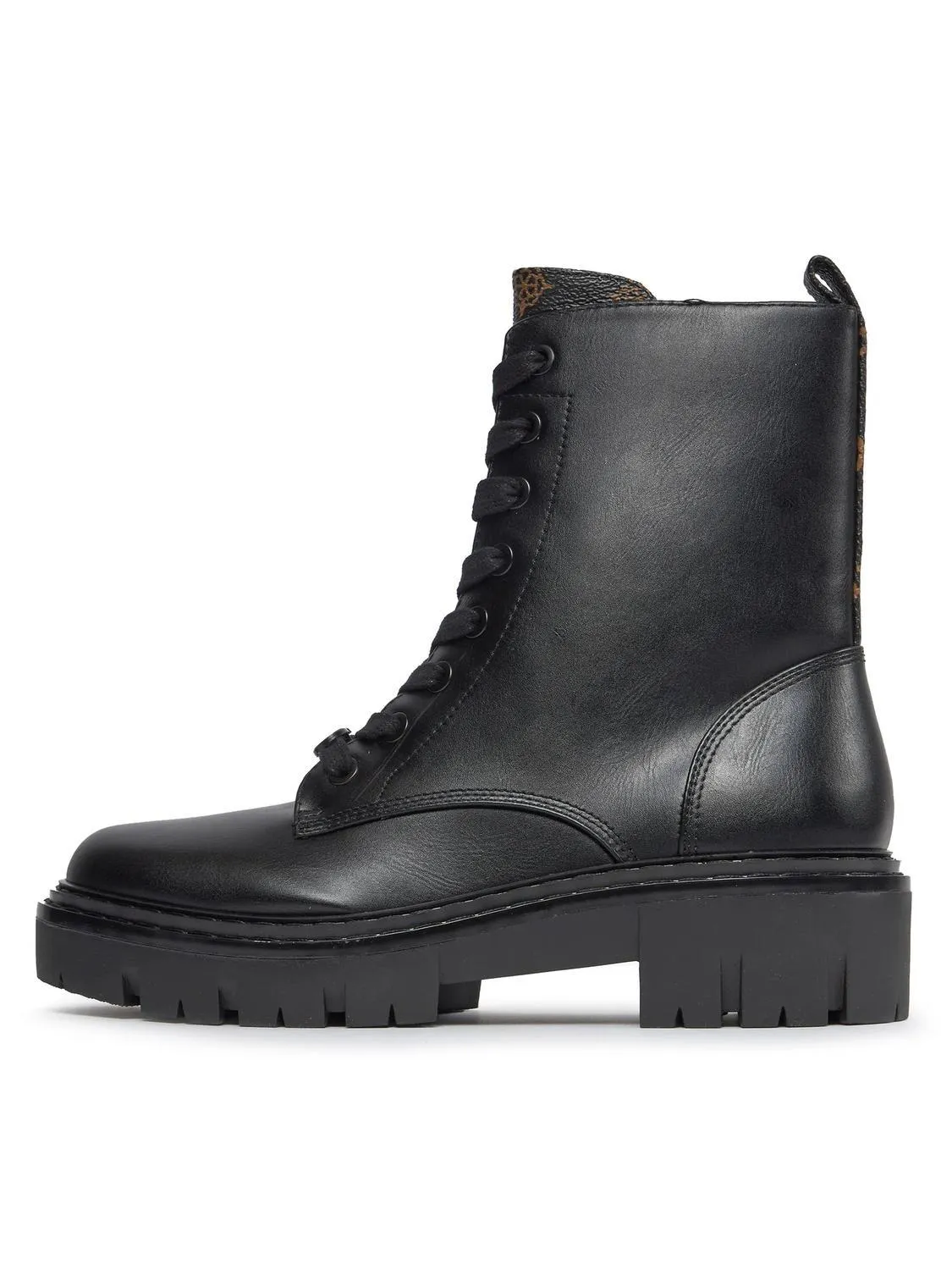 Guess Jefei Bottines Amphibiennes Noir Marron - Achetez À Prix Outlet!