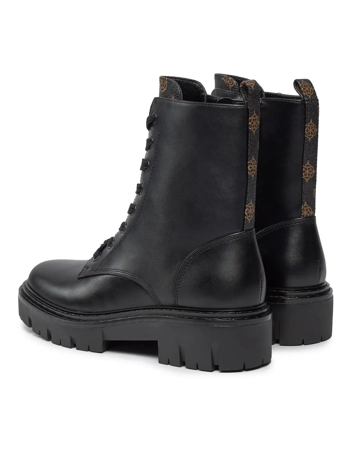 Guess Jefei Bottines Amphibiennes Noir Marron - Achetez À Prix Outlet!